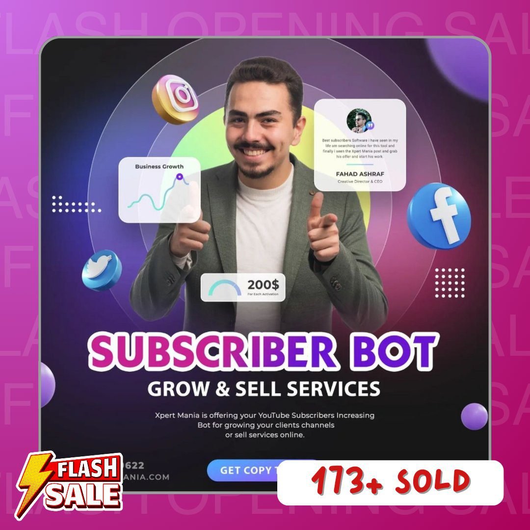 YT Subscribers Bot For Windows | Auto Bots | Xpert Mania